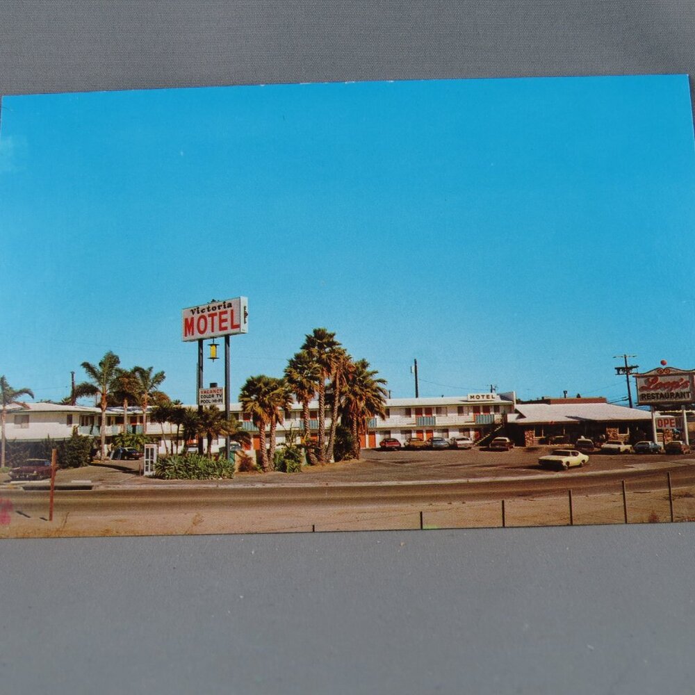 Vintage Postcard - The Victoria Motel - Gary Zumdahi Photography